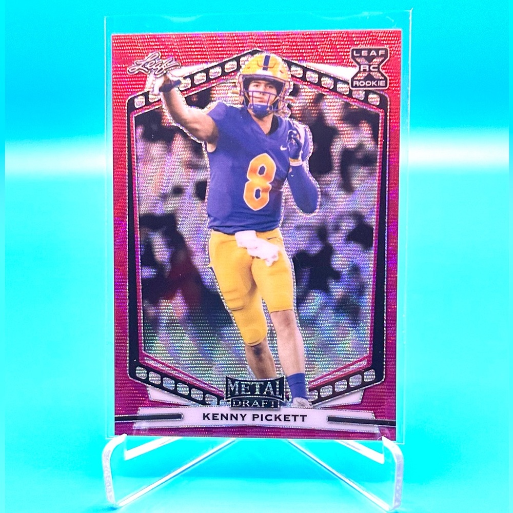 2022 Leaf Draft Metal KENNY PICKETT 🔥PINK WAVE ROOKIE! 😱 #B-KP1
